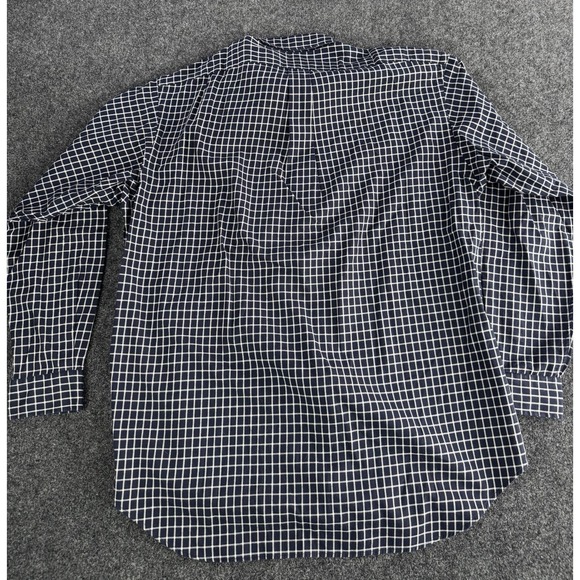 VTG Ralph Lauren Golf Navy Windowpane Button Down Shirt Men's L - Picture 5 of 8